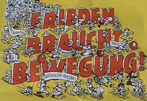 Plakat: Frieden braucht Bewegung