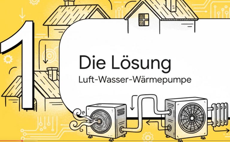 WĂ€rmepumpe an einem Wohnhaus